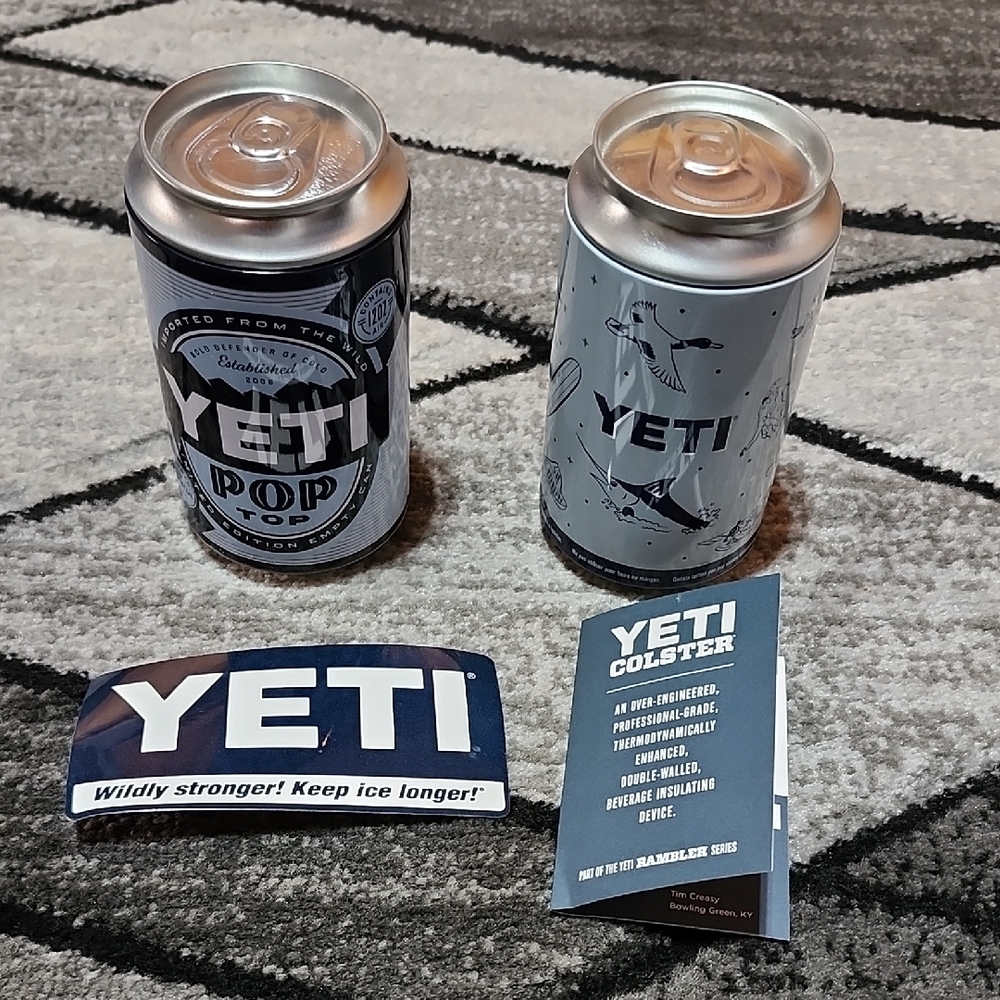 YETI LIMITED EDITION POP-TOP COLLECTIBLE STASH CAN BUNDLE